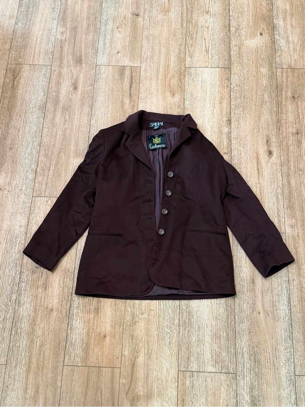 Burgundy Button-Up Blazer